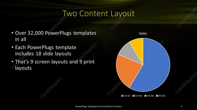 Two Content presentation slide layout