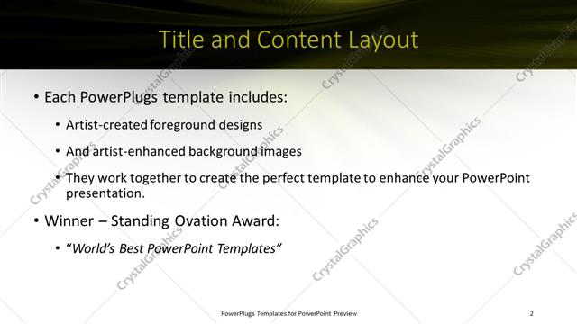 Title and Content presentation slide layout