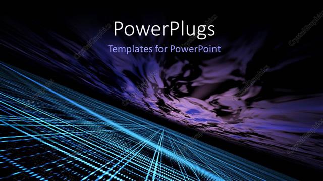  Presentation with horizon - A horizontal plane of lines under a dark sky