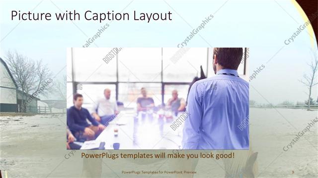 Picture with Caption presentation slide layout