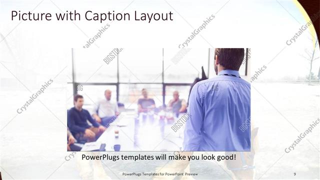 Picture with Caption presentation slide layout