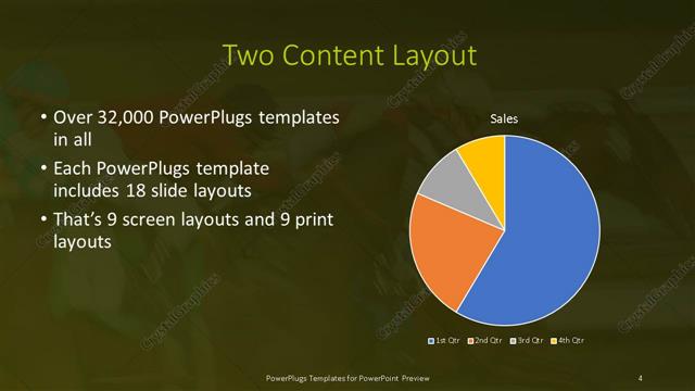 Two Content presentation slide layout