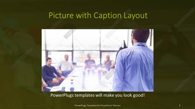 Picture with Caption presentation slide layout