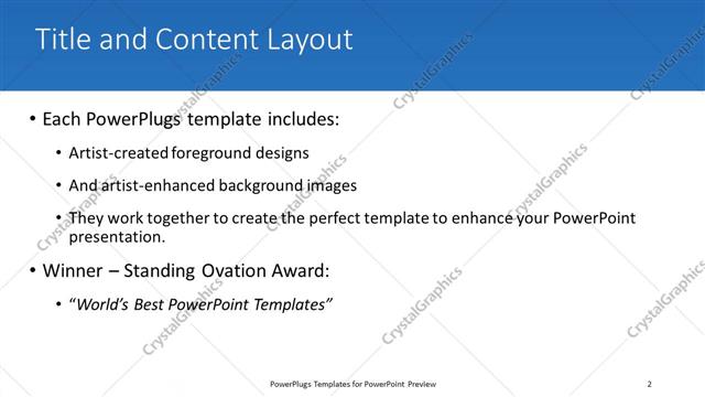Title and Content presentation slide layout