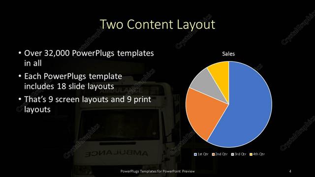 Two Content presentation slide layout