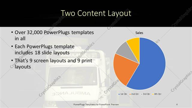 Two Content presentation slide layout