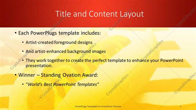 Title and Content presentation slide layout