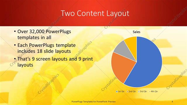 Two Content presentation slide layout