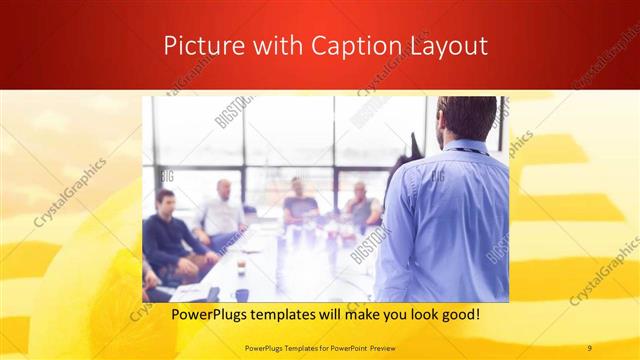 Picture with Caption presentation slide layout