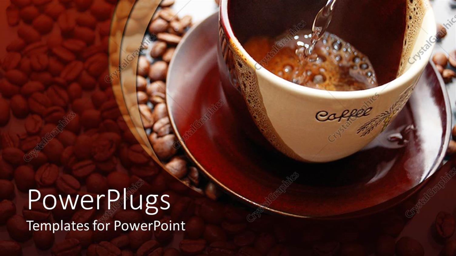 Featuring Hot Water is Flowing into Cup to Make Coffee