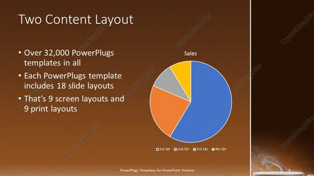 Two Content presentation slide layout