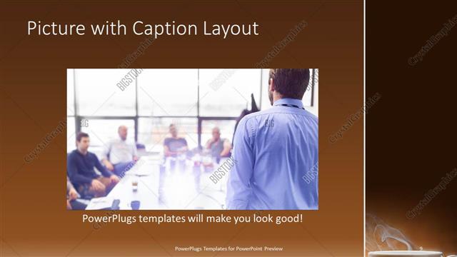 Picture with Caption presentation slide layout