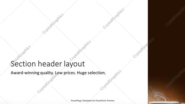 Section Header presentation slide layout