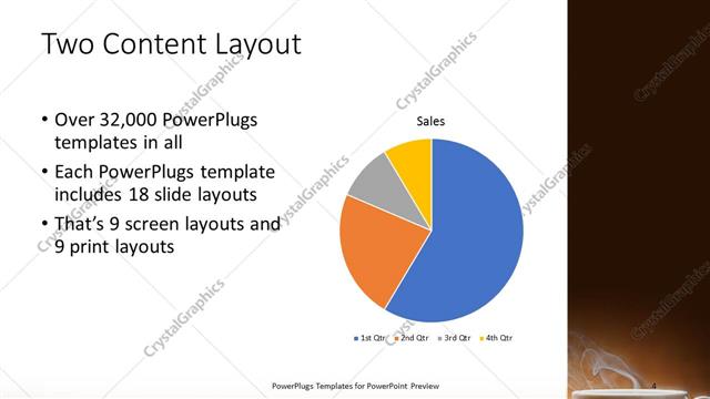 Two Content presentation slide layout