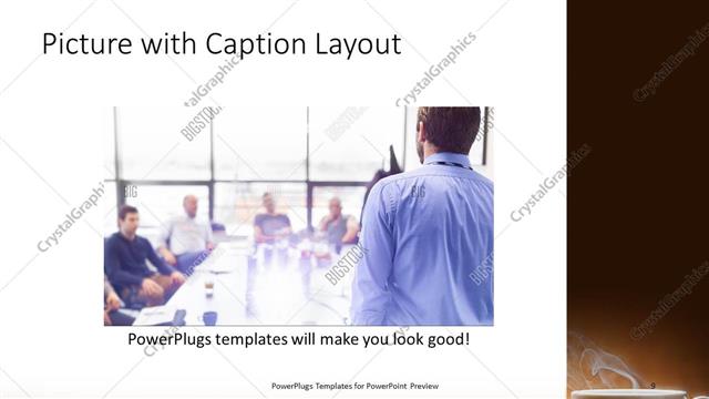 Picture with Caption presentation slide layout