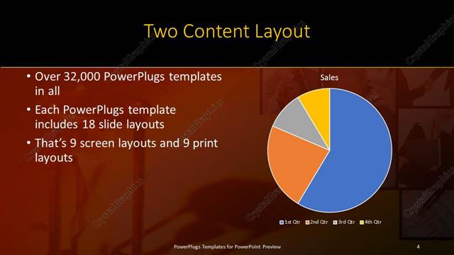 Two Content presentation slide layout