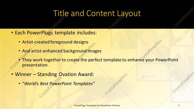 Title and Content presentation slide layout