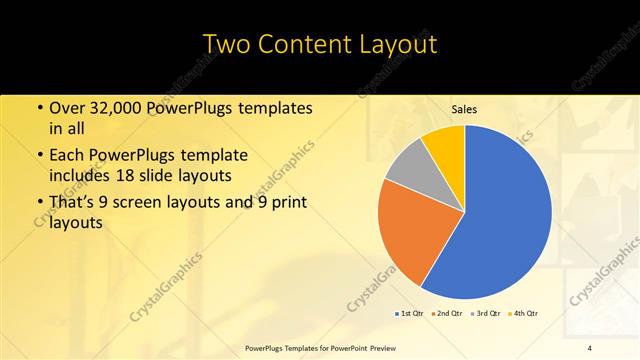 Two Content presentation slide layout