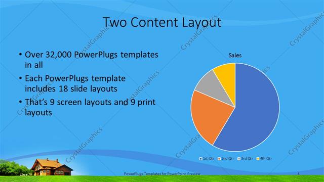 Two Content presentation slide layout