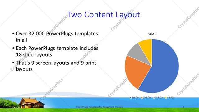 Two Content presentation slide layout