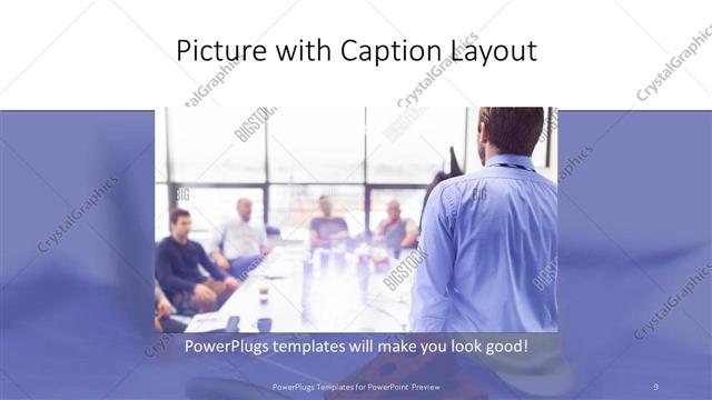 Picture with Caption presentation slide layout