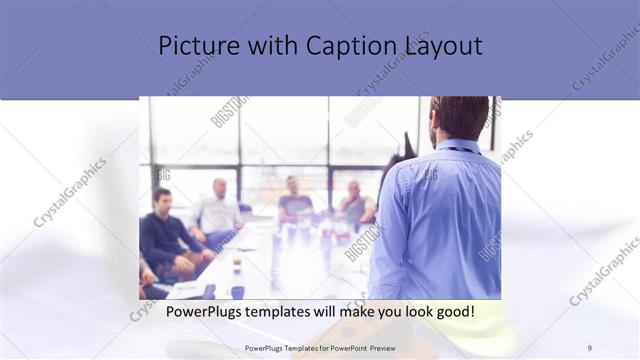 Picture with Caption presentation slide layout