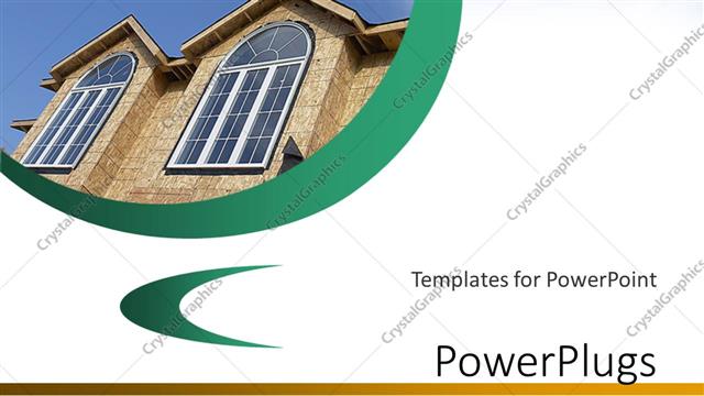  Presentation with real estate - A house with clouds in the background