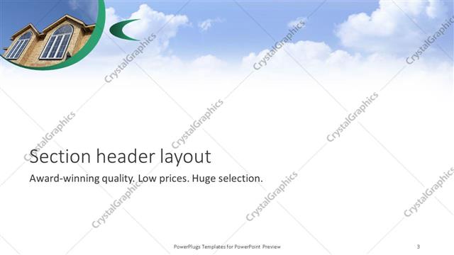 Section Header presentation slide layout