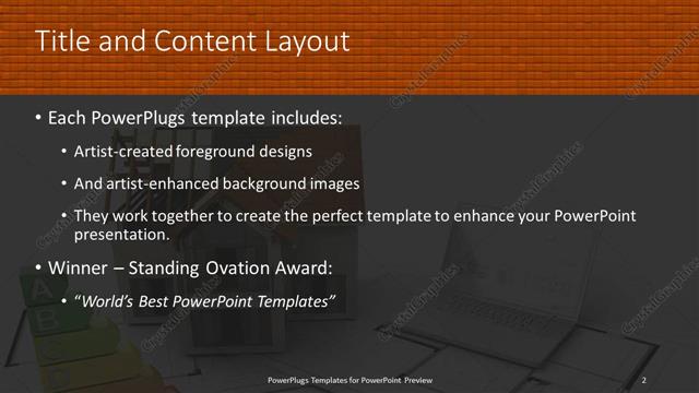 Title and Content presentation slide layout