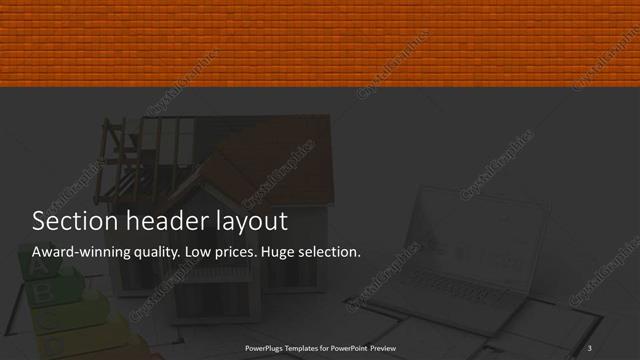 Section Header presentation slide layout