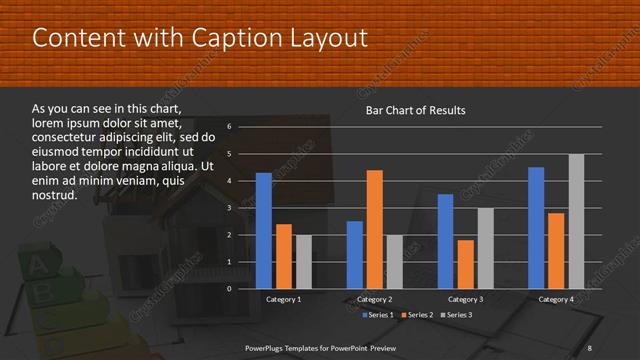 Content with Caption presentation slide layout