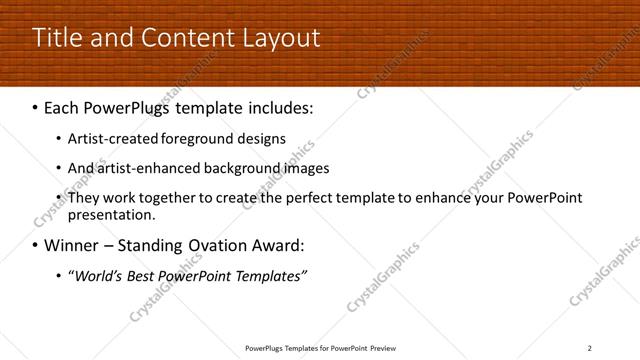 Title and Content presentation slide layout