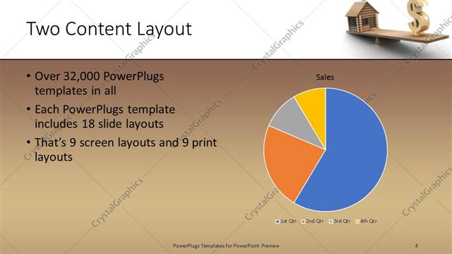 Two Content presentation slide layout