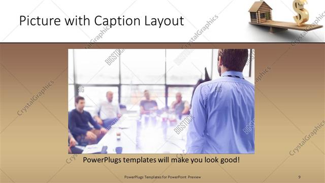 Picture with Caption presentation slide layout