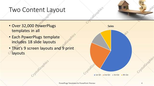 Two Content presentation slide layout