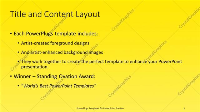 Title and Content presentation slide layout