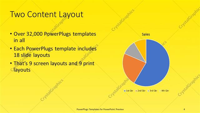 Two Content presentation slide layout