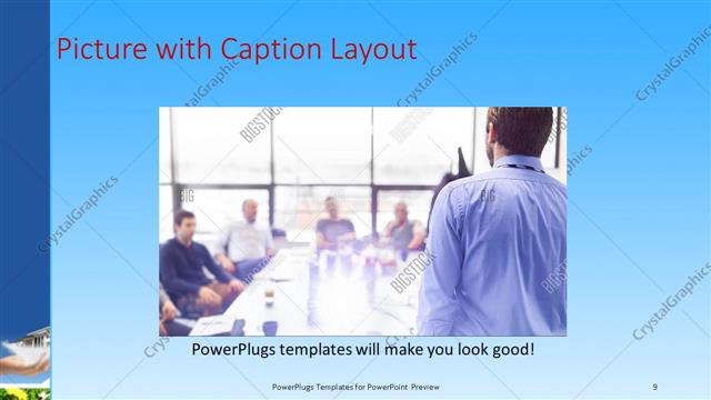 Picture with Caption presentation slide layout