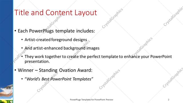 Title and Content presentation slide layout