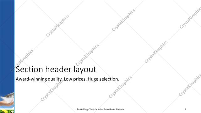 Section Header presentation slide layout