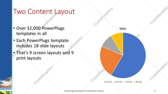 Two Content presentation slide layout