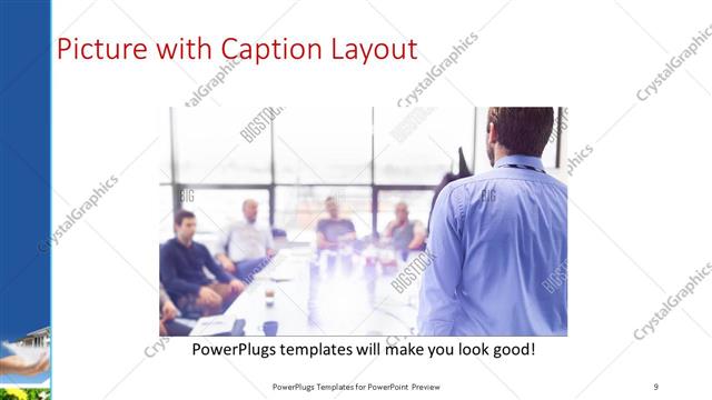Picture with Caption presentation slide layout