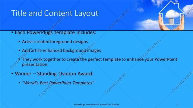 Title and Content presentation slide layout