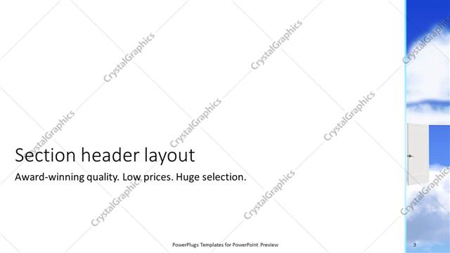Section Header presentation slide layout