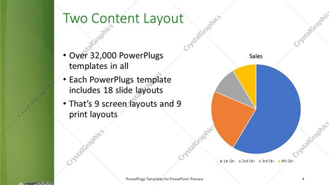 Two Content presentation slide layout