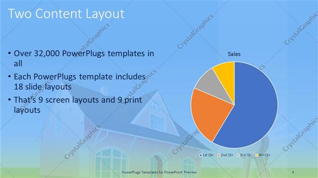 Two Content presentation slide layout