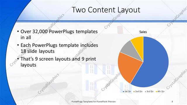 Two Content presentation slide layout