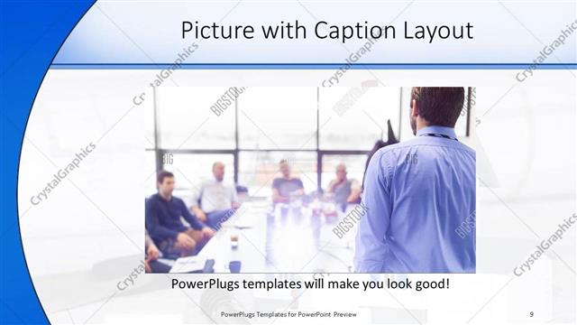 Picture with Caption presentation slide layout