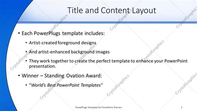 Title and Content presentation slide layout
