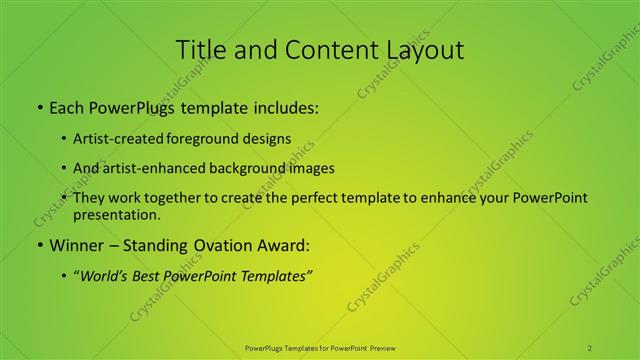 Title and Content presentation slide layout